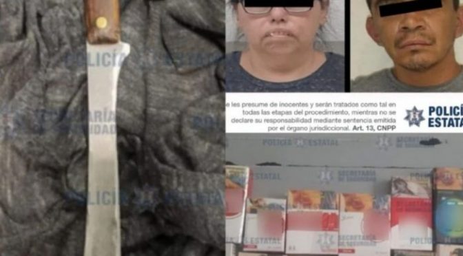 Pareja es detenida en Texcoco por asalto a tienda de conveniencia
