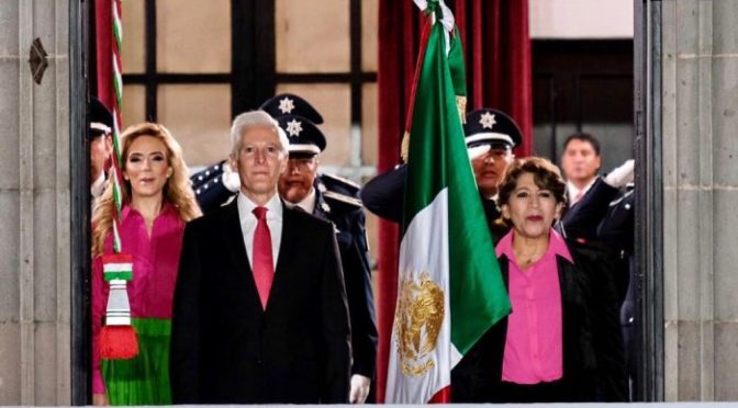 Delfina Gómez Álvarez se convierte en la primera mujer en encabezar el Grito de Independencia en el Estado de México