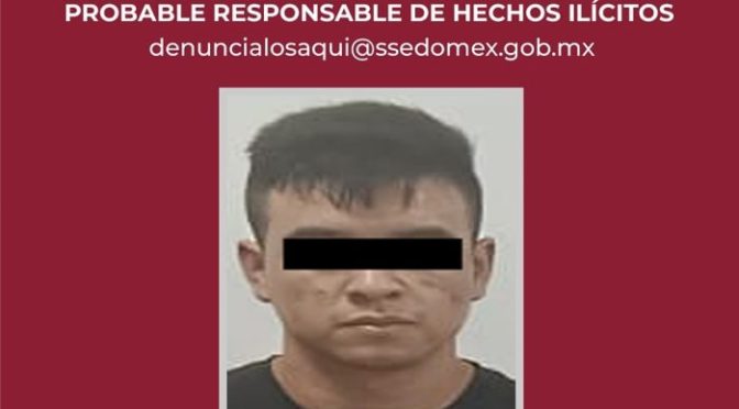 Detienen a sujeto en La Paz, Edoméx, por portación de arma de fuego y robo con violencia