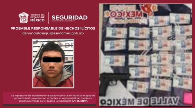 Detienen a presunto extorsionador en Atenco; portaba un arma prohibida al momento de su detención