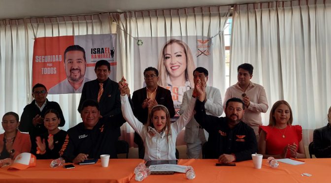 Presenta a integrantes de su planilla la candidata a alcaldesa de Texcoco por MC, Jessica Aguilar Castillo